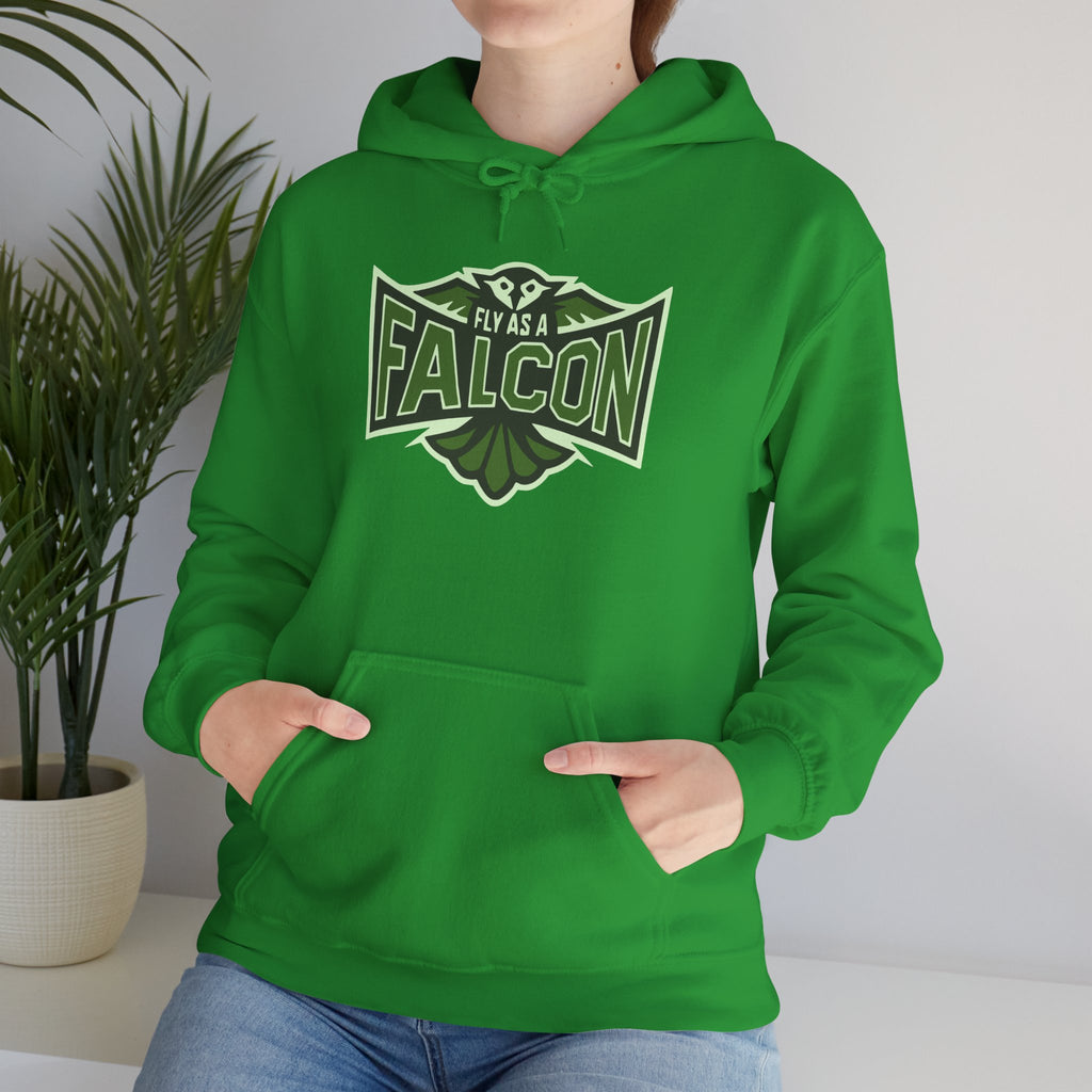 Fly As A Falcon Athletic Hoodie | Forest Ash