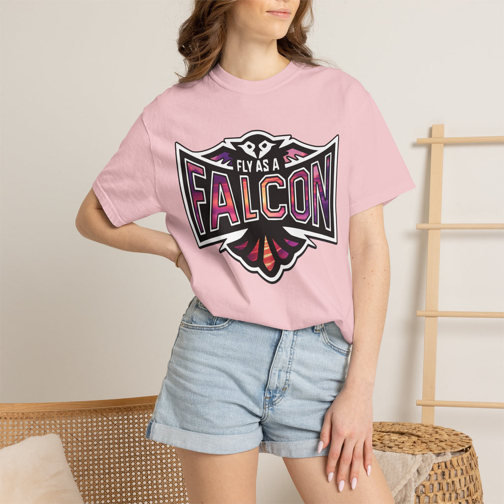 Fly As A Falcon Athletic Logo T-Shirt | Ocean Set