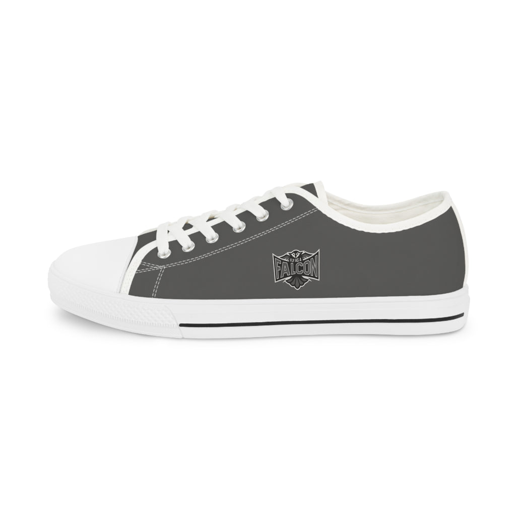 Fly As A Falcon Low Top Sneakers |  Granite Classic Grey Canvas Casual Shoes