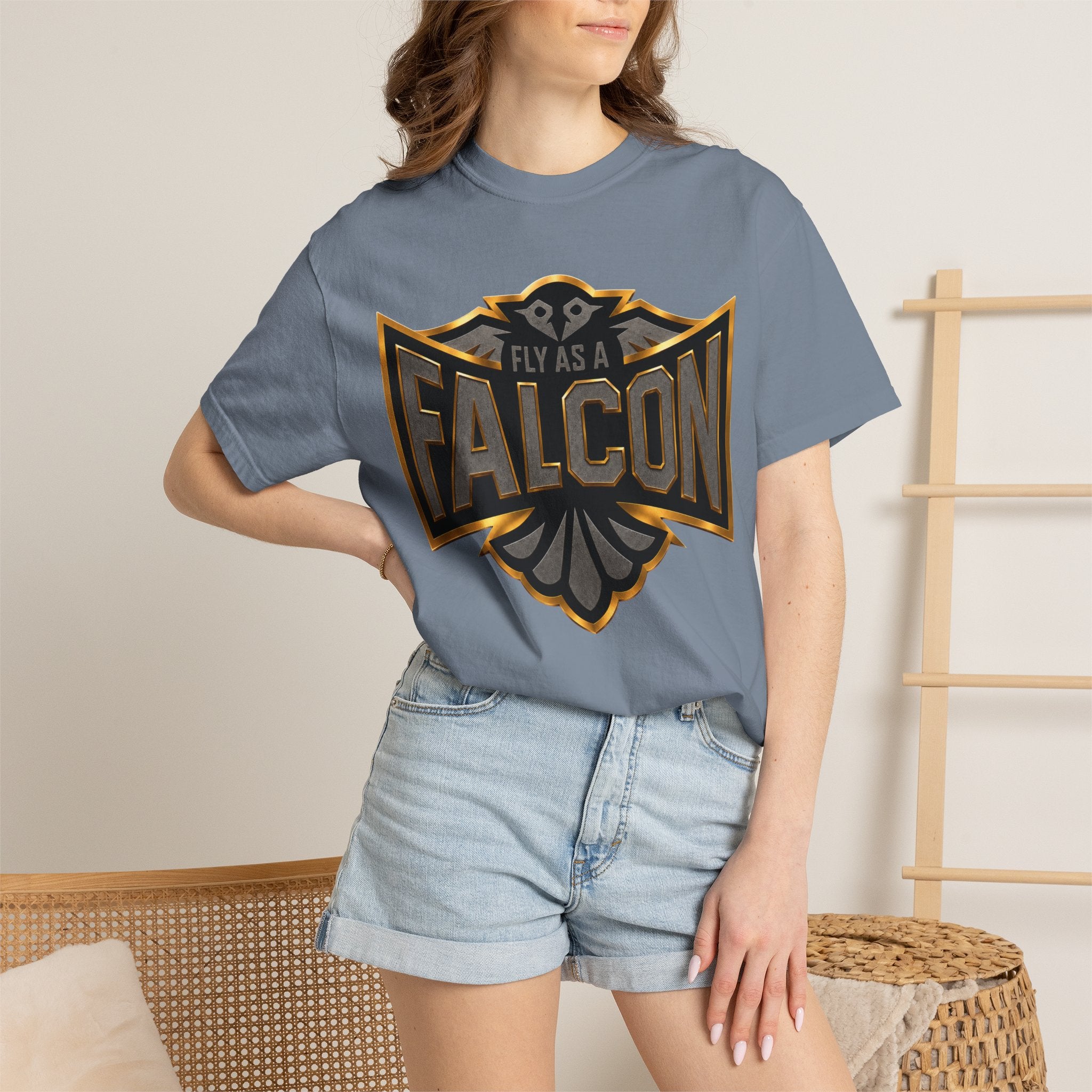Fly As A Falcon Graphic T-Shirt | Black & Gold Collection 02
