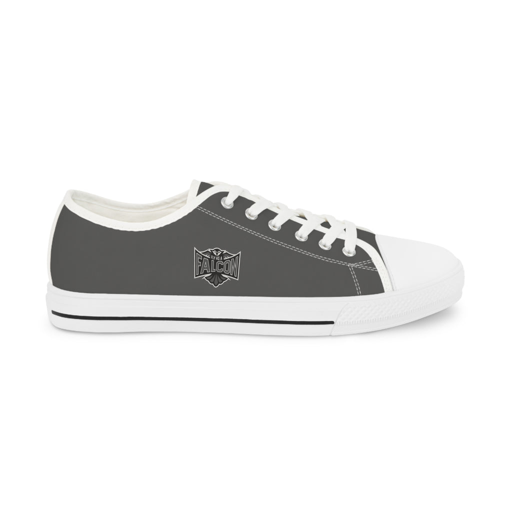 Fly As A Falcon Low Top Sneakers |  Granite Classic Grey Canvas Casual Shoes