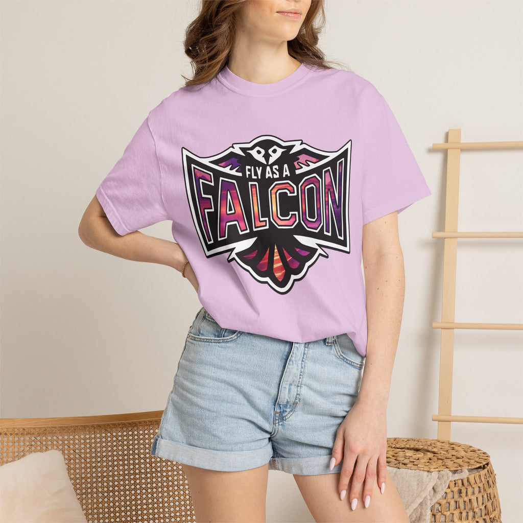 Fly As A Falcon Athletic Logo T-Shirt | Ocean Set