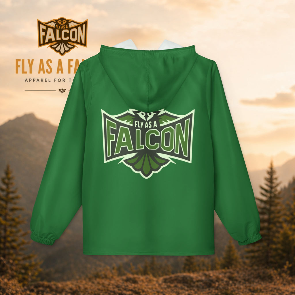 Fly As A Falcon Windbreaker Jacket | Forest Ash