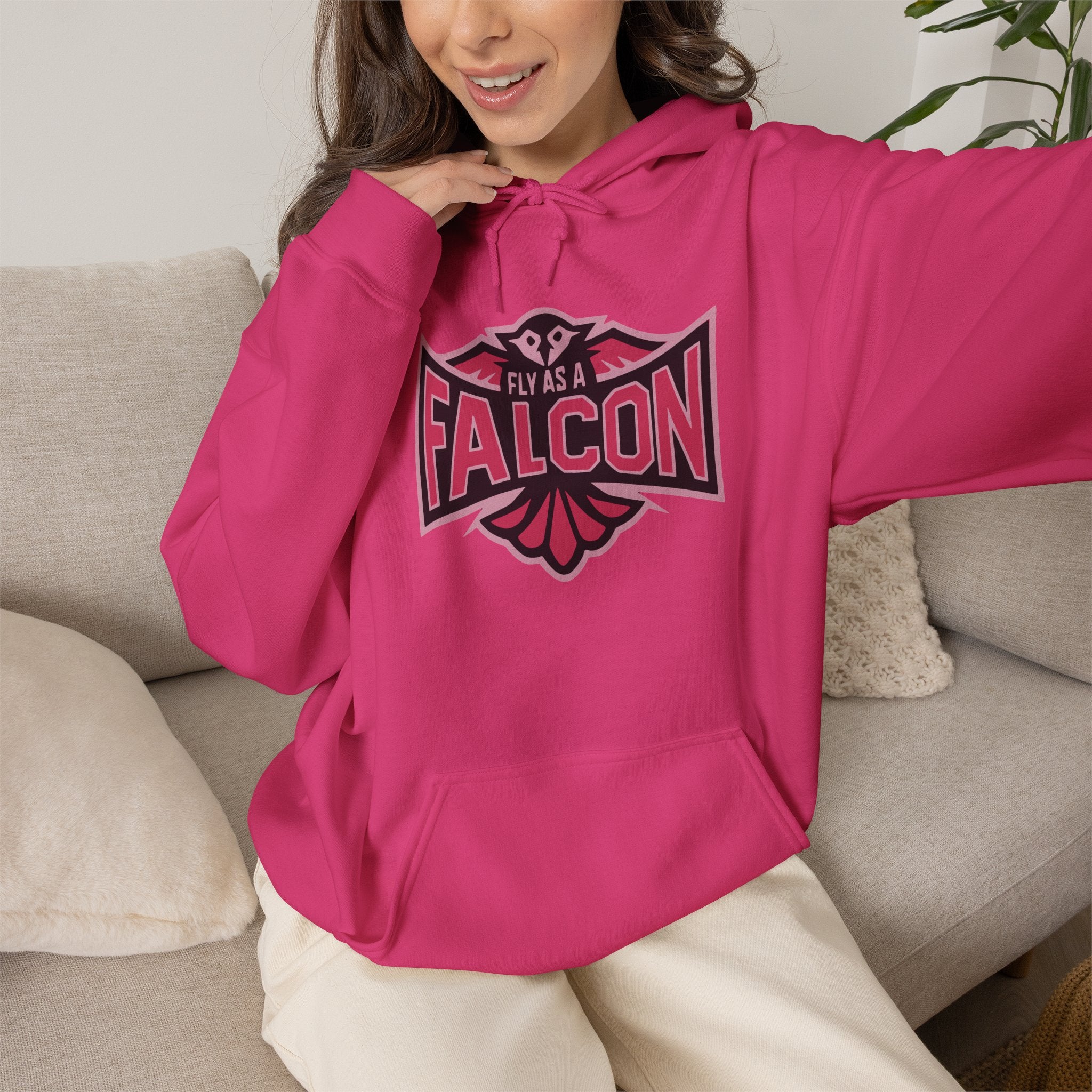 Fly As A Falcon Hoodie | Wild Rose