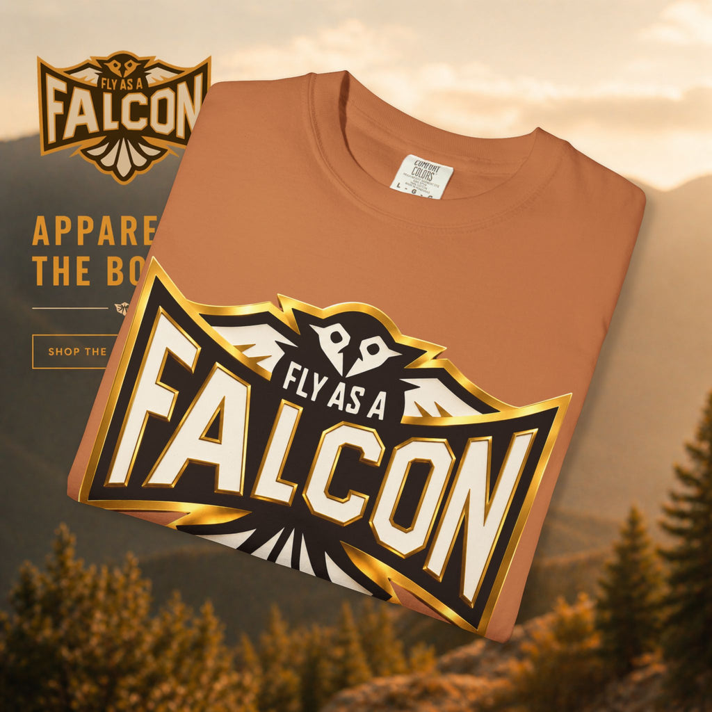 Fly As A Falcon Graphic T-Shirt | Black & Gold Collection 01
