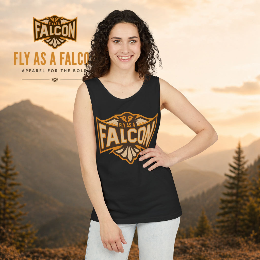 Fly As A Falcon Tank Top |  Sepia