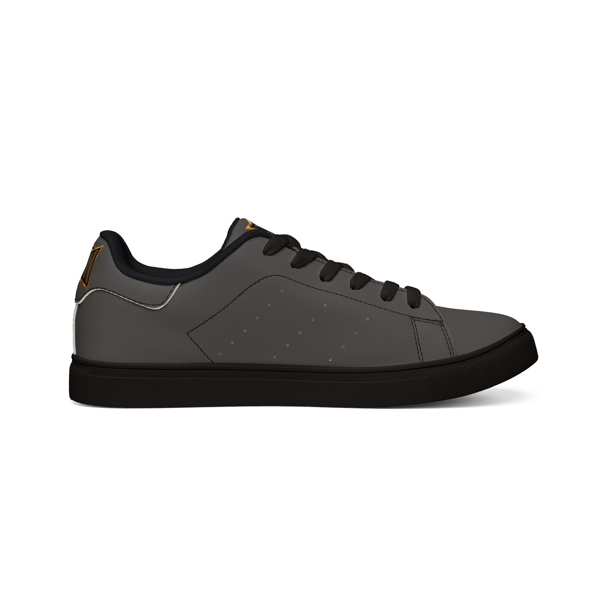 Fly As A Falcon Low-Top Leather Sneakers | Black & Gold Collection 02