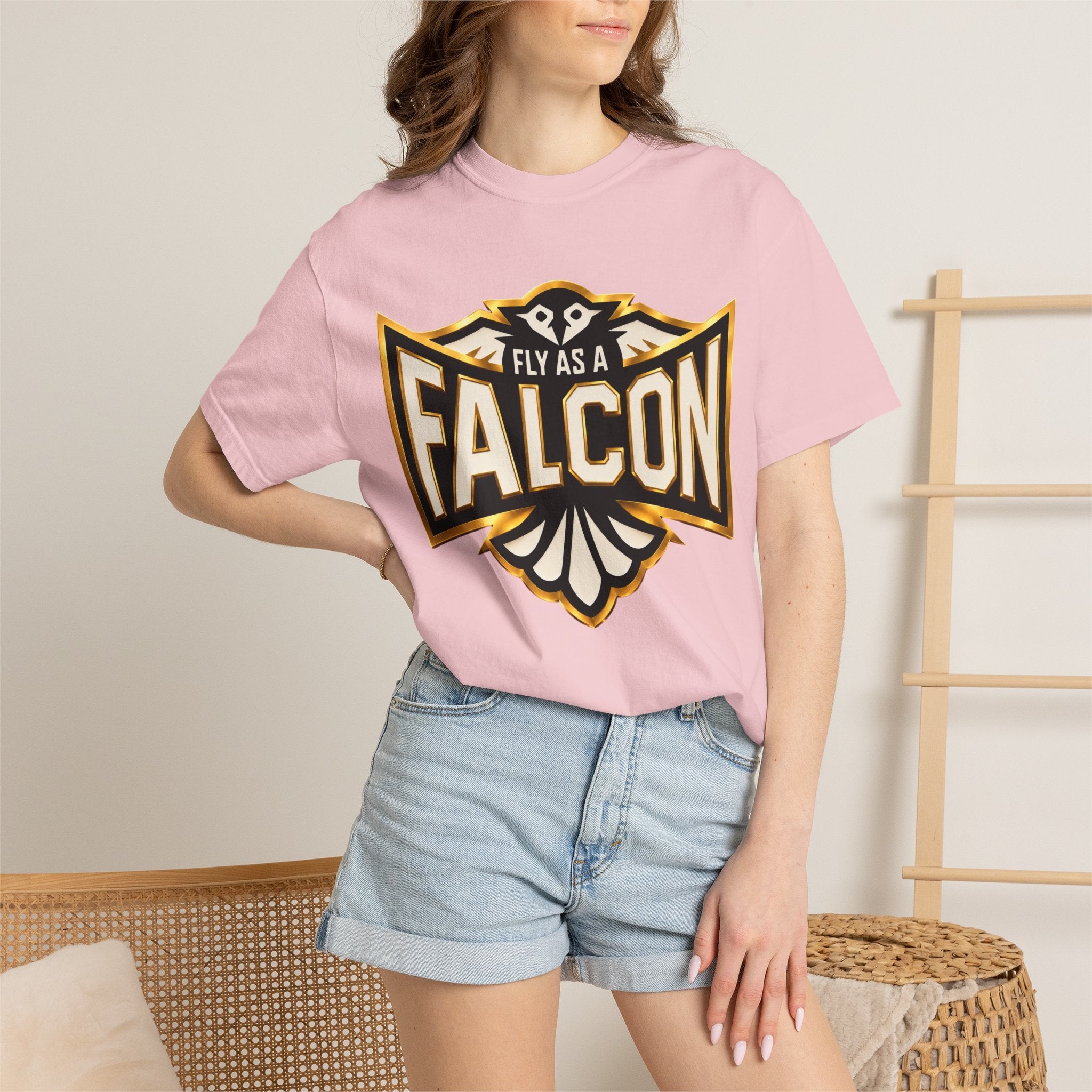 Fly As A Falcon Graphic T-Shirt | Black & Gold Collection 01