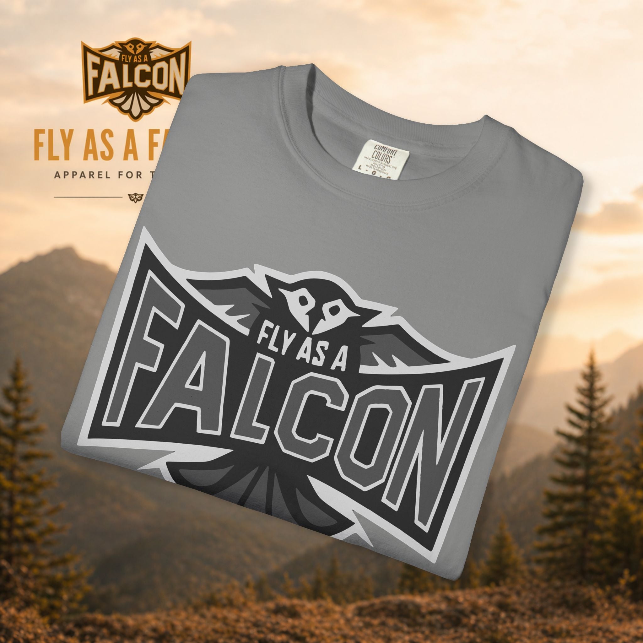 Fly As A Falcon T-Shirt  |  Granite