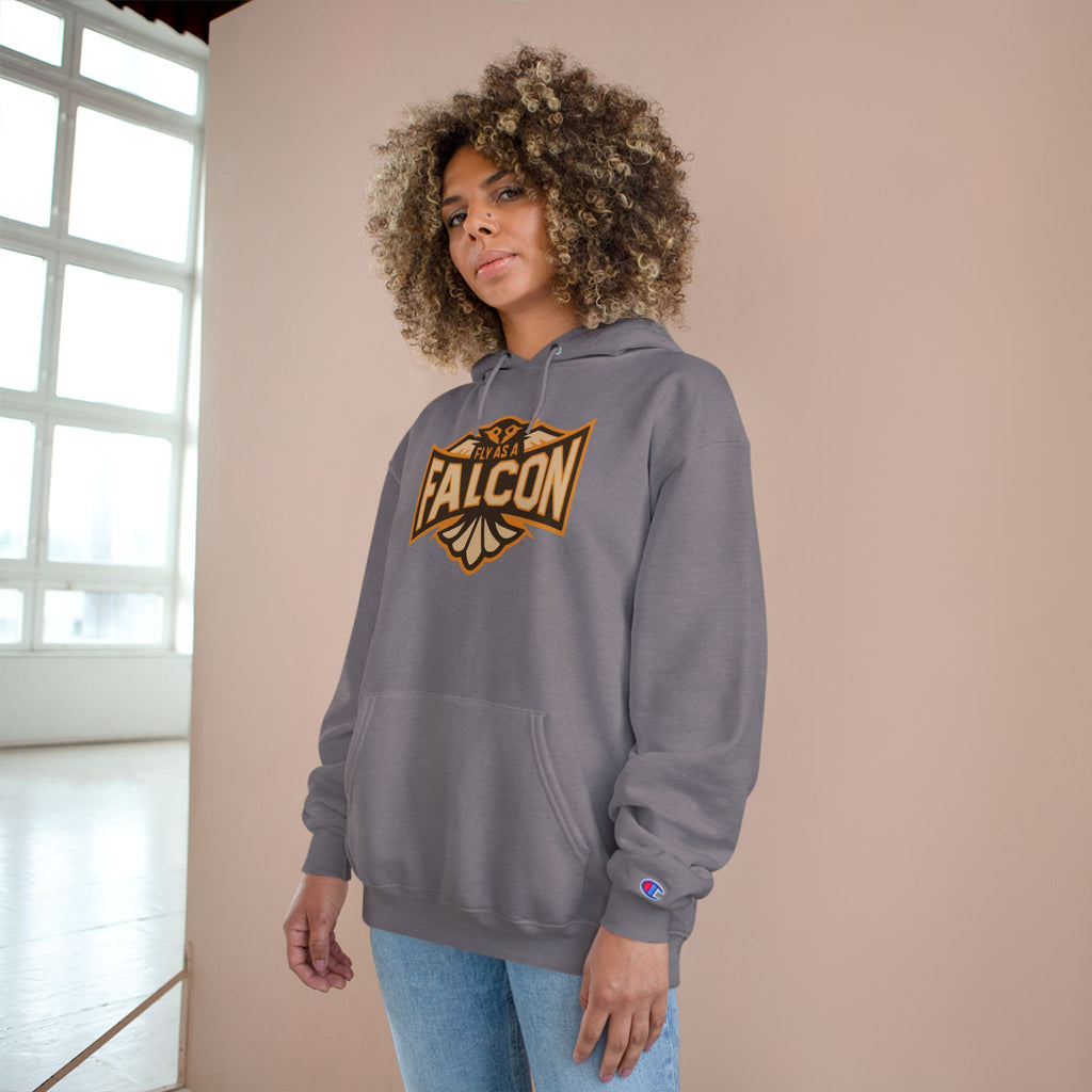 Fly As A Falcon Champion Hoodie | Sepia