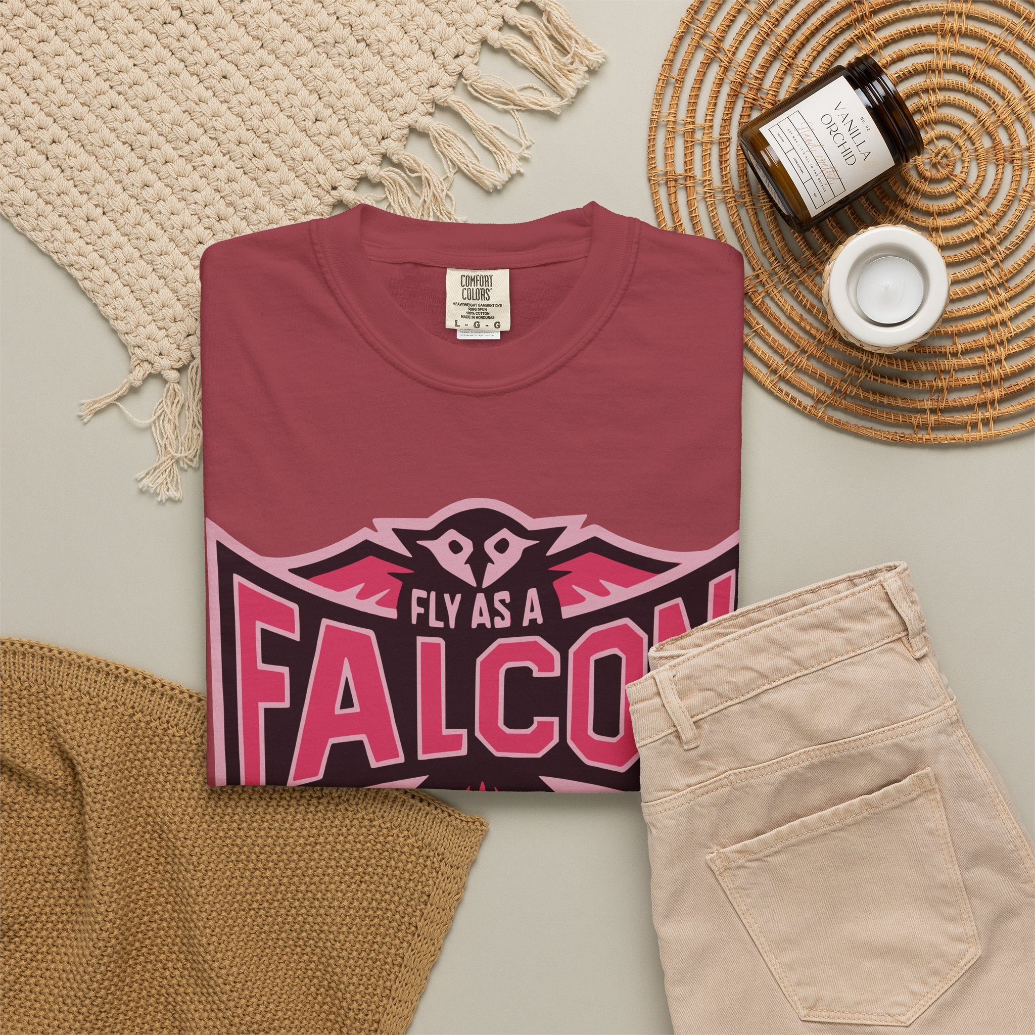 Fly As A Falcon T-Shirt | Wild Rose