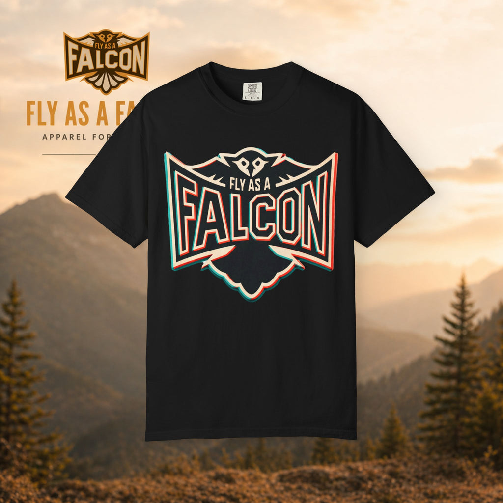 Fly As A Falcon Graphic T-Shirt | Retro 3D