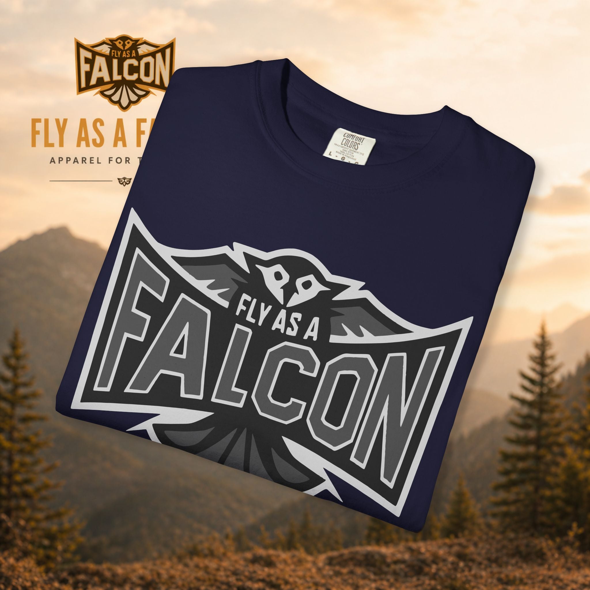 Fly As A Falcon T-Shirt  |  Granite