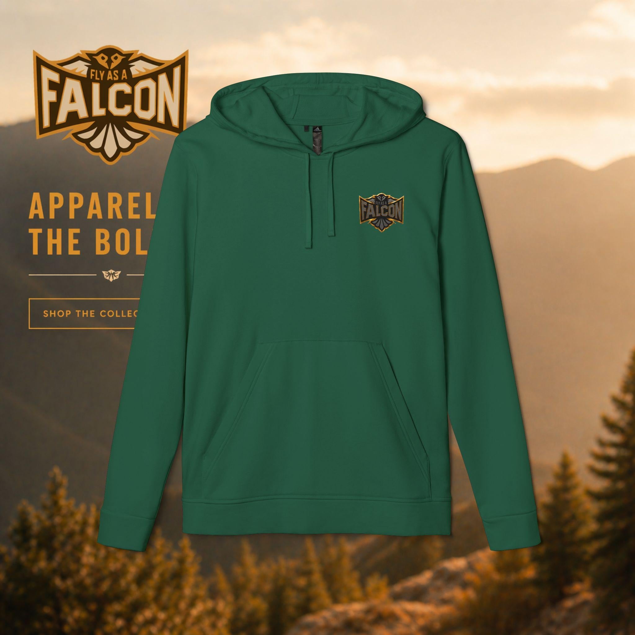 Fly As A Falcon Adidas Pullover Hoodie Black and Gold Collection 02 alternate view