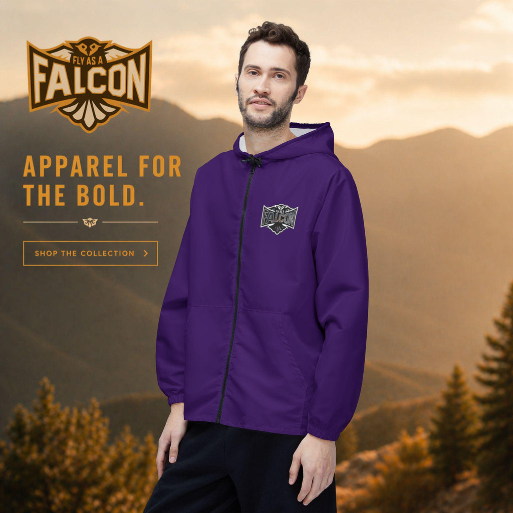 Fly As A Falcon Cosmos purple windbreaker jacket alternate view
