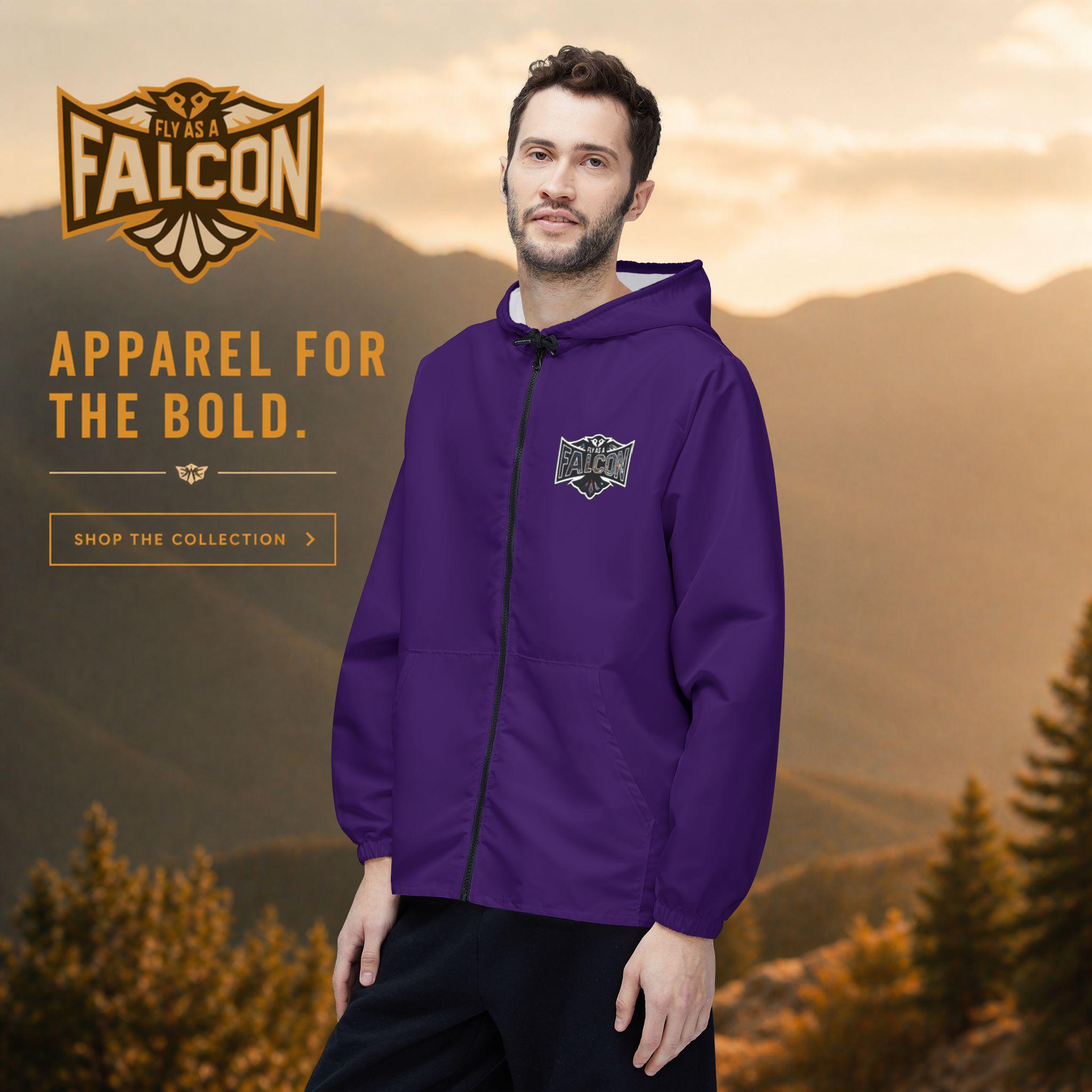 Fly As A Falcon Cosmos purple windbreaker jacket alternate view