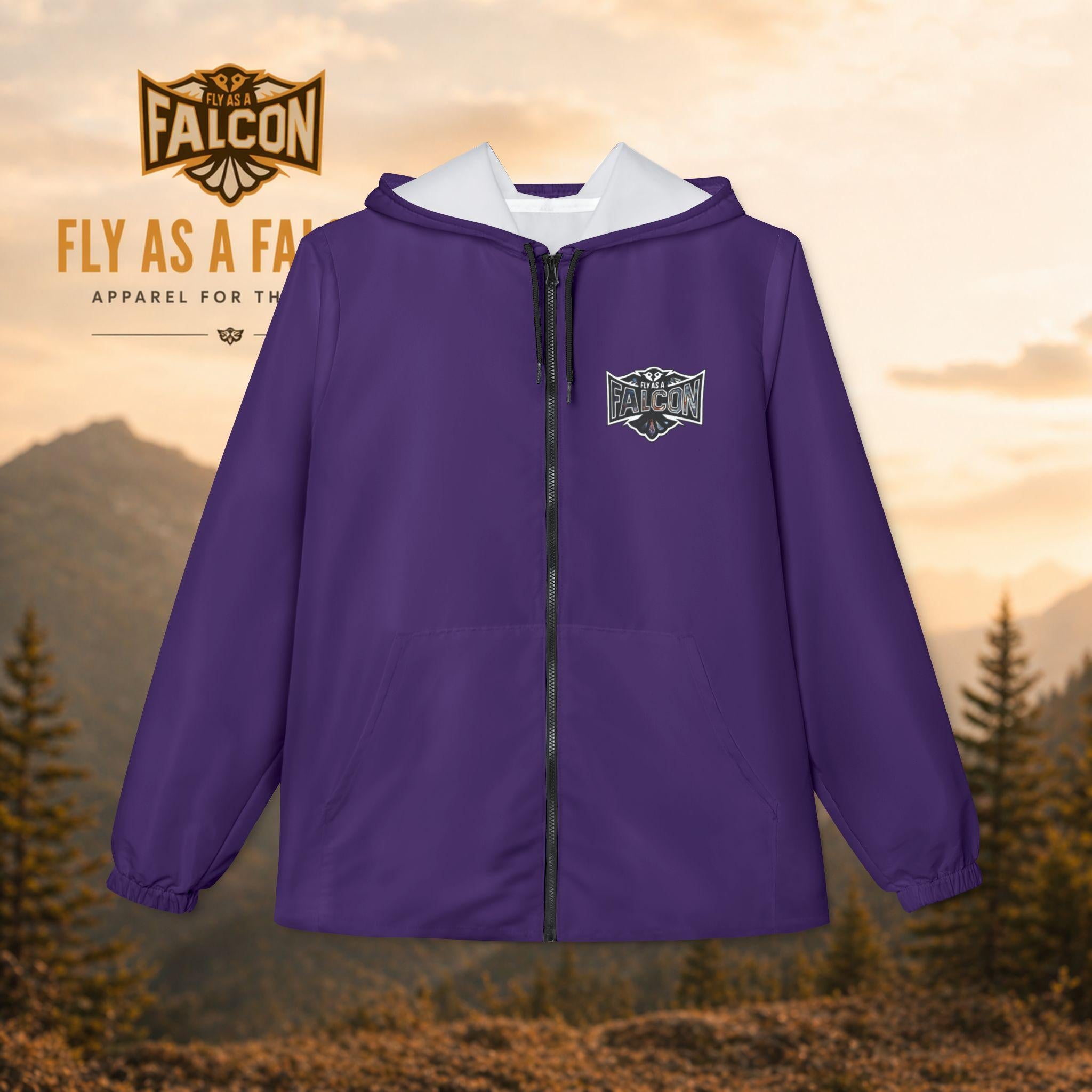 Fly As A Falcon Cosmos purple windbreaker jacket alternate view