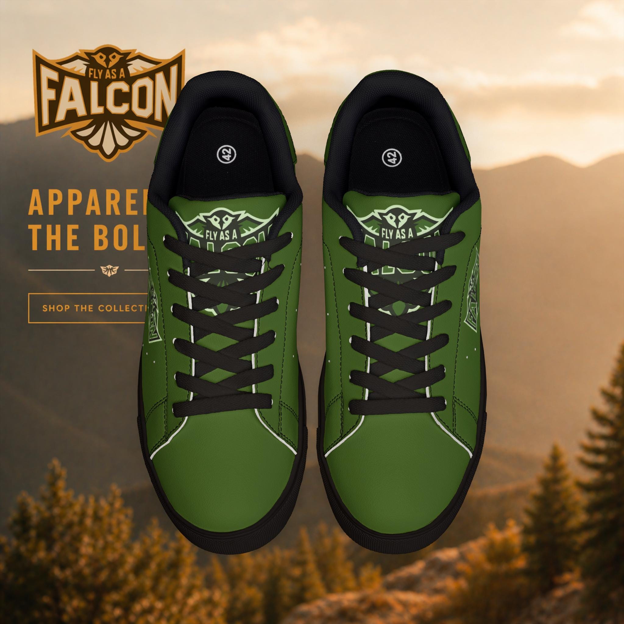 Fly As A Falcon Low-Top Sneakers | Forest Ash model profile