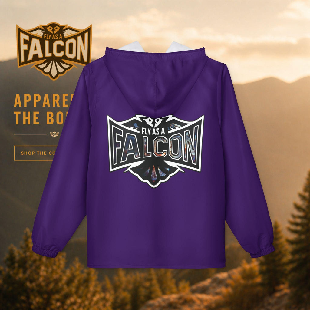 Fly As A Falcon Cosmos purple windbreaker jacket alternate view